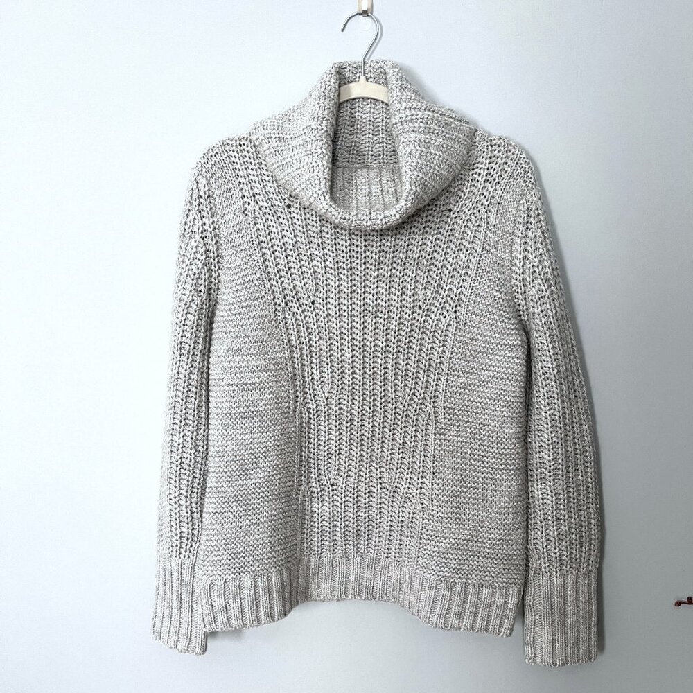 Banana Republic Merino Wool Alpaca Blend Sweater (Gray) M